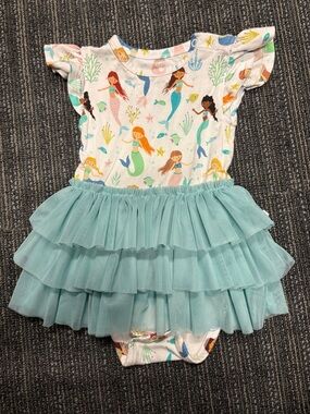 Bird & Bean Girls' 12-18mo mermaid onesie